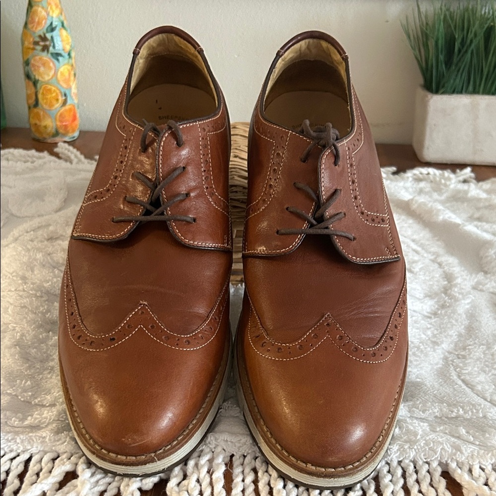 Classic Men's Martel Oxford Wink Tip Cognac Leather Men's Size:11. style:27-1746